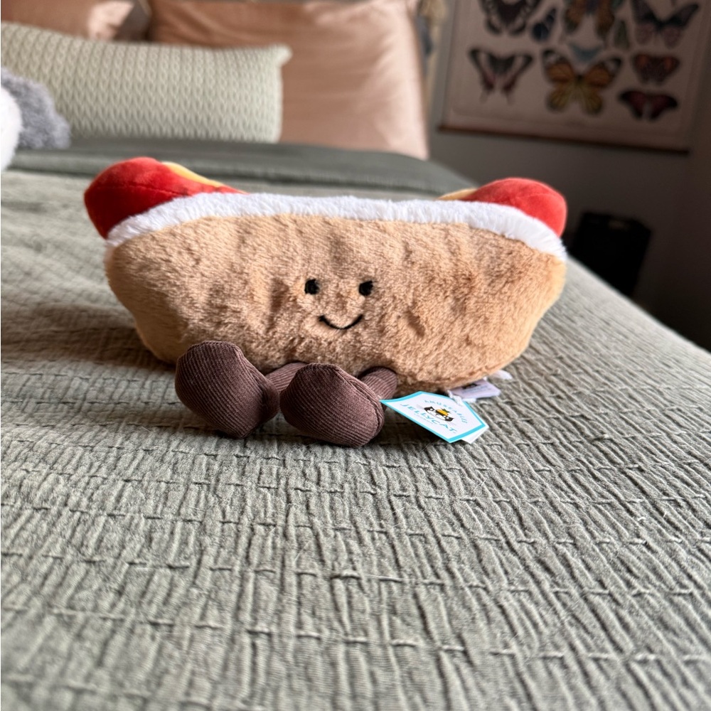 Jellycat Hot Dog Stuffed Toy - Red and Brown